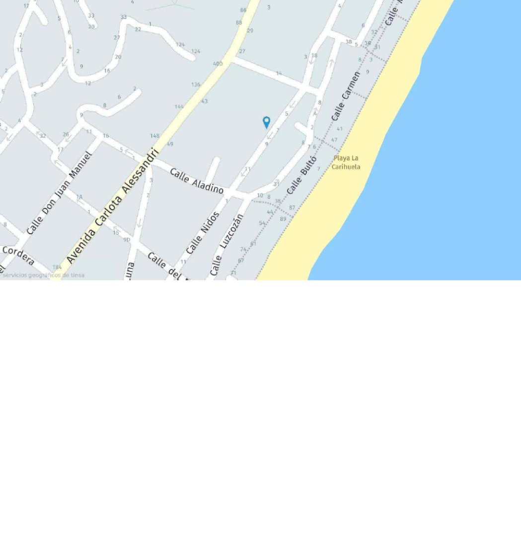Parcela hotelera La Carihuela - mapa cercania